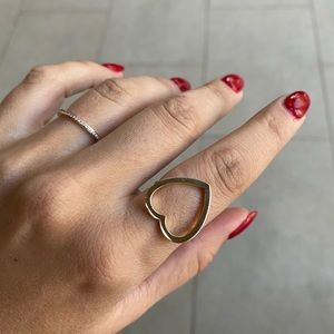 Jennifer Meyer 18k open heart ring